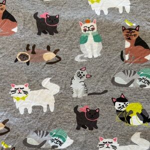 Little Sleepies Gray Cat Print Blanket